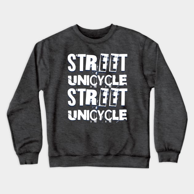 Street Unicycle Crewneck Sweatshirt by Chris Coolski